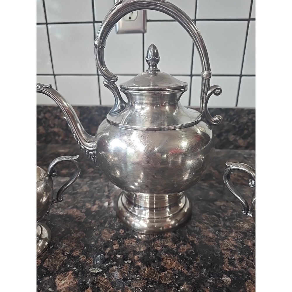 Antique Arts Co SPC Silver Plated 3pc Tea & Coffee Service Set Victorian Style - Picture 4 of 6